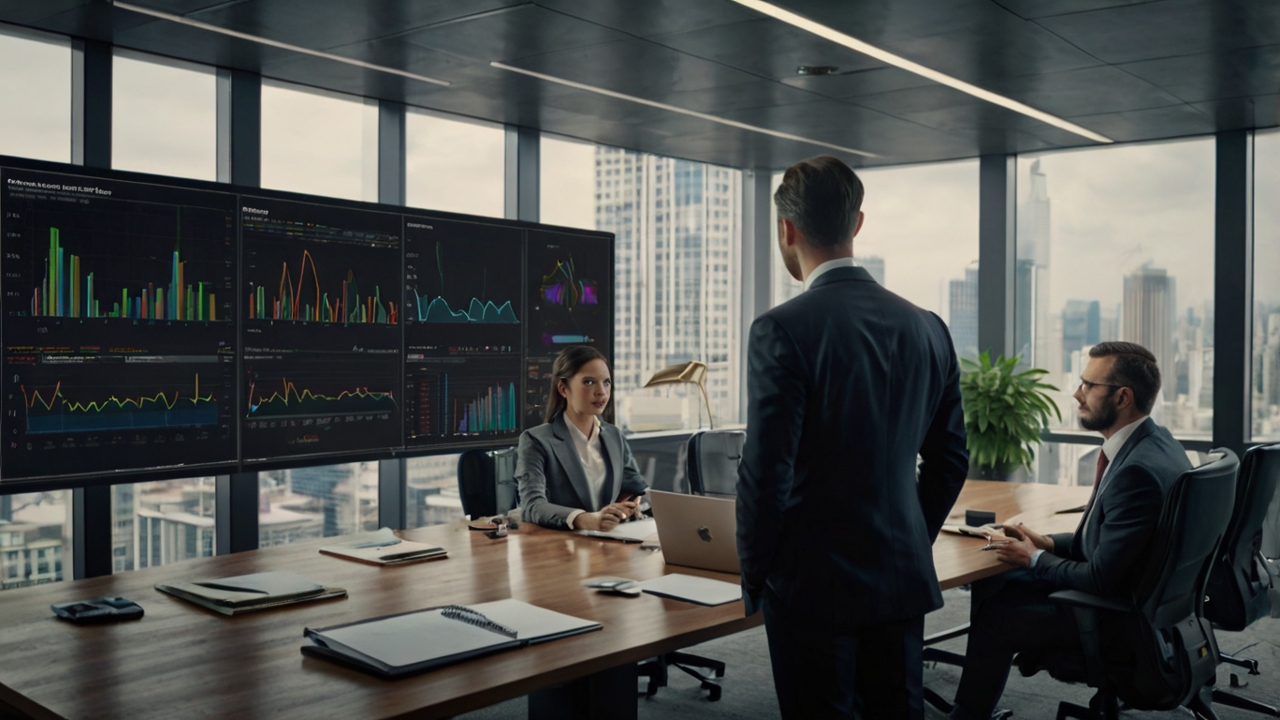 Financial consultants working